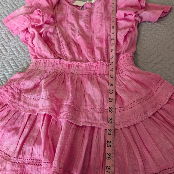 LoveShackFancy Pink Ruffle Mini Dress - Picture 12 of 13